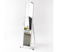 5МS-01 (белый матовый) Зеркало примерочное напольное, 480х440x1550Hмм, зерк. полотно 1500х250мм
