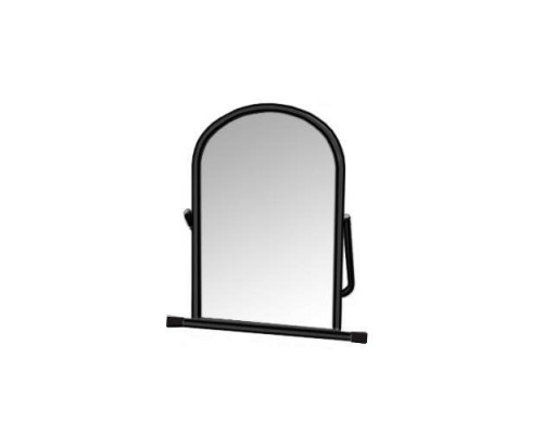 5МSО-02(чёрный муар) Зеркало примерочное напольное для обуви, 500Lх500Hx300Dмм, зеркальн. полотно 50