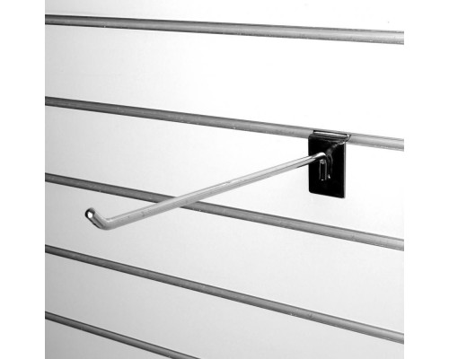 A127-350 Крючок, длина 350 мм, d=8мм, толщина пластины 2.5 мм, без наконечника, хром