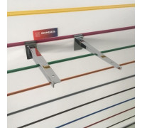 A225c Кронштейн для полки ДСП или стекло, длина 250мм (левый + правый) хром