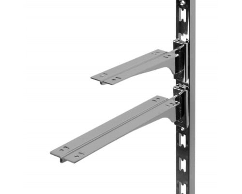 G023-200 Кронштейн центральный для полки ДСП или стекло, L=200мм, хром