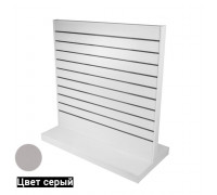 GI-1200 Гондола I-образная напольная серая, 1238*604*1325 мм, (МДФ/ ДСП), шаг паза100 мм