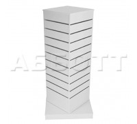 GR-400 Гондола R-вращающаяся настольная белая 390*390*800H мм ,(МДФ/ЛДСП) , шаг паза 100 мм