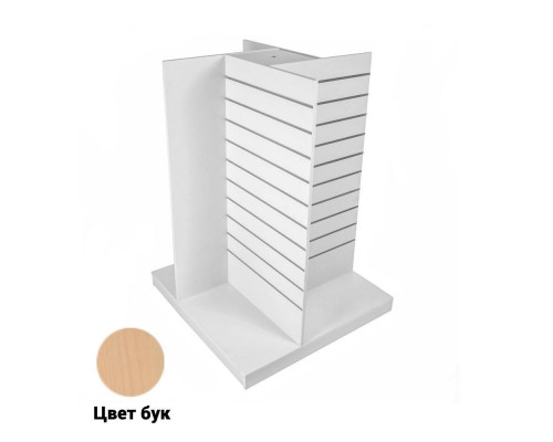 GX-600 Гондола X-образная напольная светлый бук, 918*918*1282 мм, ( МДФ/ ЛДСП),, шаг паза 100 мм