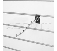 A105-250 Кронштейн изогнутый с 7-ю шариками, d=6мм, длина 250мм, хром