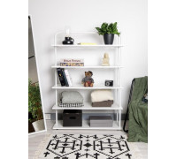 Стеллаж Отрада широкий с 5 полками из ЛДСП, 900х330х1260Н, белый/белый