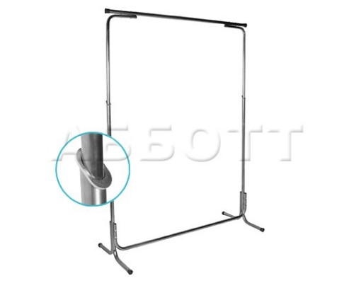 5MR-E (белый матовый) Вешало регулируемое "Эконом", 1200x520x1200-1840H мм