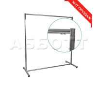 AST-ES* (белый матовый) Вешало для одежды напольное одинарное, 1200Lх1200Hx525Dмм