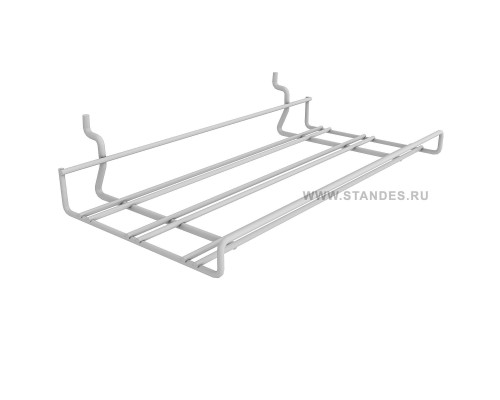 Полка прямая на перфорированную панель Белая , 298*145*62  мм