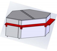 Расчетный стол для витрин Титаниум ВС-5-УН угол наружный