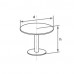 Конференц-стол круглый на алюминиевой опоре БОСТОН