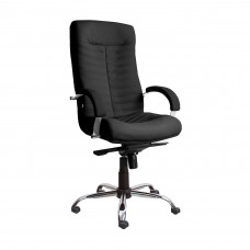 Кресло Orion экокожа чёрное хром