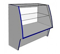 Прилавок остекленный Мистраль красный
