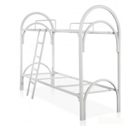 Кровать двухъярусная КМ2-51 с лестницей и 2 ограждениями