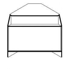 Алёна прилавок торговый глухой угловой внешний ПГСУ ЛДСП цвет белый