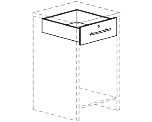 OVG55-U1.2 Ящик с замком для углового внутреннего прилавка FIN.DSKDRV.55.IN.00