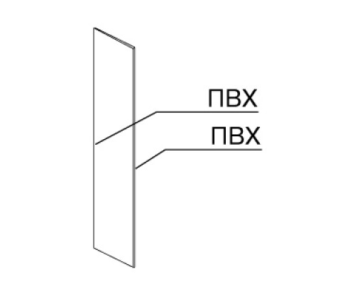 Боковая панель для двустороннего стеллажа, левая ST 001.004