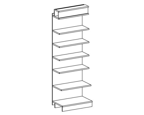 Стеллаж пристенный (полки ДСП) SV 504