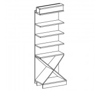 Стеллаж пристенный с накопителем (полки ДСП) SV 514