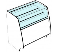 Прилавок демонстрационный с закрытым доступом СПТ-900 90*65*95 ЛДСП, стекло