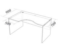 Стол криволинейный СК140 Континент-Про 140х90х75 см