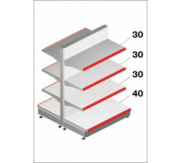Штрих-М Стеллаж островной двухсторонний 75*50*185, в связке