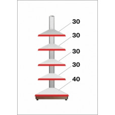 Штрих-М Стеллаж угловой внешний 50*225, в связке