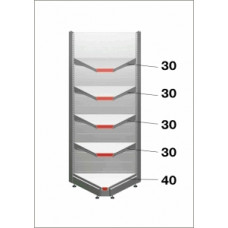Штрих-М Стеллаж угловой внутренний 50*225, в связке