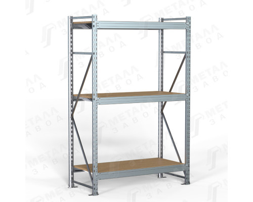 SGR-V-Zn-ДСП 1563-2.0 стеллаж оцинкованный до 500 кг на ярус ДСП полка