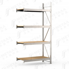SGR-V-Zn-ДСП 1584-2.5 ДС стеллаж оцинкованный до 500 кг на ярус ДСП полка