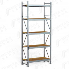 SGR-V-Zn-ДСП 1585-3.0 стеллаж оцинкованный до 500 кг на ярус ДСП полка