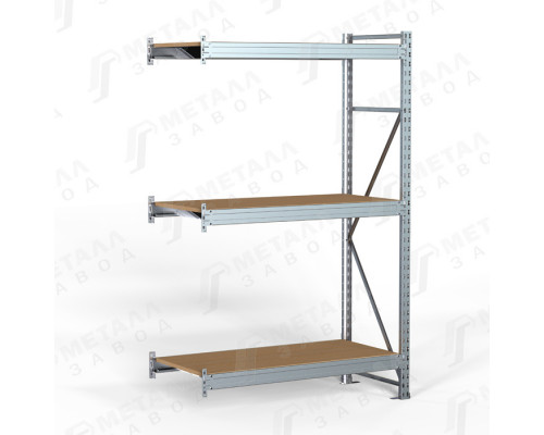 SGR-V-Zn-ДСП 2163-2.0 ДС стеллаж оцинкованный до 500 кг на ярус ДСП полка