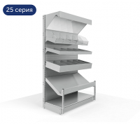 Стеллаж фруктово-овощной комбинированный пристенный