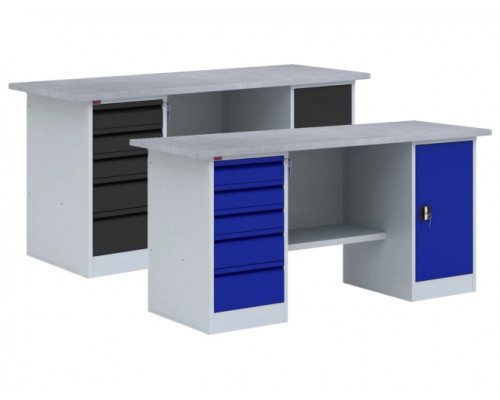 Двухтумбовый металлический верстак ВП-4