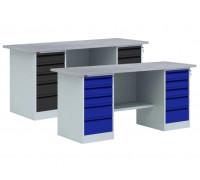 Двухтумбовый металлический верстак ВП-6Т