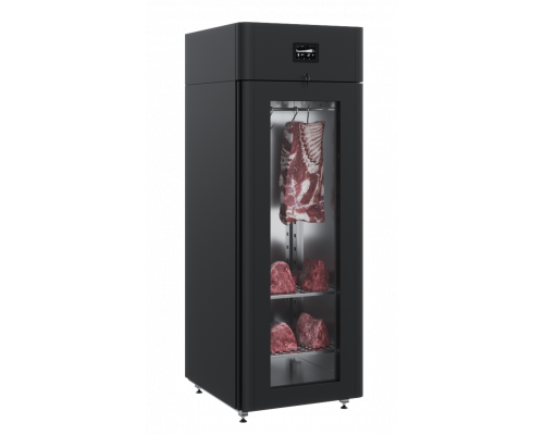 Шкаф Polair CS107-Meat (со стеклянной дверью,black, тип 2)