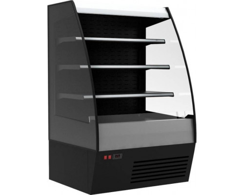 Холодильная горка гастрономическая Carboma F16-08 VM 1,9-2 0200 тонир.cтеклопакет (Carboma 1600/875 ВХСп-1,9) (9005 цвет черный)