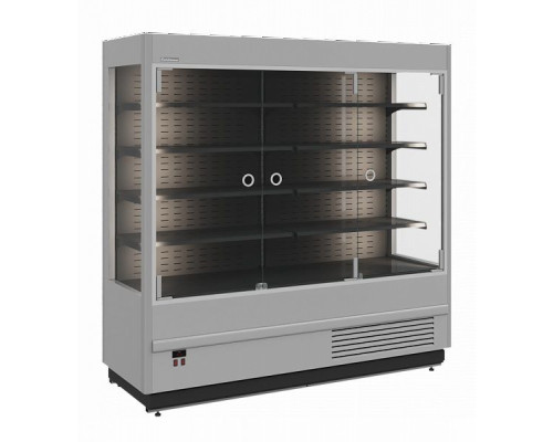 Холодильная горка гастрономическая Carboma FC20-07 VM 1,9-1 Light (фронт X0) (9006-9005 цвет серо-черный)