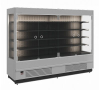 Холодильная горка гастрономическая Carboma FC20-08 VM 2,5-1 Light (фронт X0, 9006-9005 цвет серо-черный)