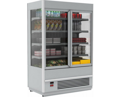 Холодильная горка мясная Carboma FC20-07 VV 0,7-1 Standart (фронт X5) (9006-9005 цвет серо-черный)