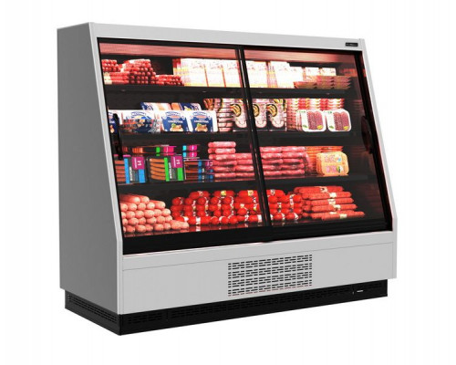 Холодильная горка универсальная Carboma F16-08 VV 1,9-1 0030 Standart фронт X1 версия 2.0 (9006-9005)