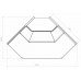 Витрина холодильная Carboma GC95 VM 5-1 версия 2.0 внешний угол, без боковин, 9006-9005