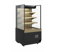 Витрина кондитерская Carboma KC70 VM 0,6-2 Standart открытая, горка прямая боковина версия 2.0 (9005-0109)
