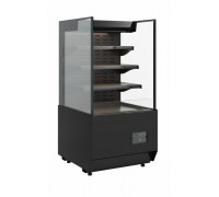Витрина кондитерская Carboma KC70 VM 0,6-2 Standart открытая, горка, прямая боковина версия 2.0 (9005)