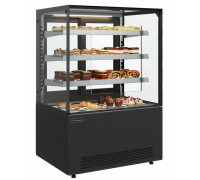 Витрина кондитерская Carboma KC71-130 VV 1,2-2 (открыт., фронт оргстекло) 9005