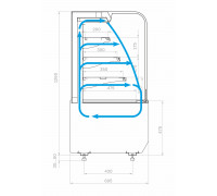 Витрина кондитерская Carboma KR70 VM 1,3-2 Standart открытая, горка (9005-0109)