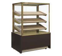 Витрина нейтральная напольная Carboma KC70 N 0,6-1 Light Bread 9006-9005 (со стеклом)