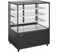 Витрина нейтральная напольная Carboma KC71-130 N 0,6-1 (9005)