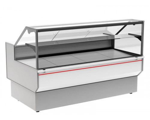 Витрина универсальная Carboma GC95 SV 1,8-1 (ВХСр-1,8 Carboma GC95) (0011-9003 боковины серые, декор белый)