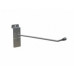 Крючок на экономпанель 10 см одинарный хром с пластиковым наконечником